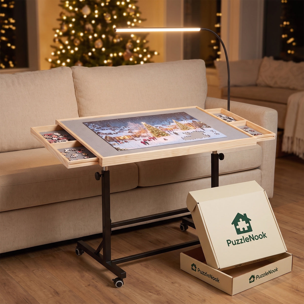 PuzzleNook rolling puzzle table